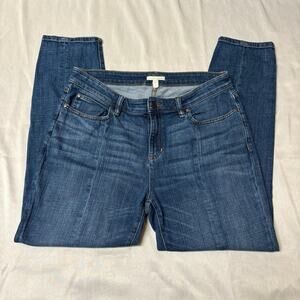 Eileen Fisher Women's Size 10 Stretch Denim Jeans Straight Leg Organic Cotton
